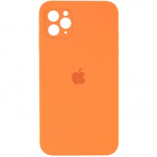 Чохол Silicone Case Square Full Camera Protective (AA) для Apple iPhone 11 Pro Max (6.5") Помаранчевий / Papaya
