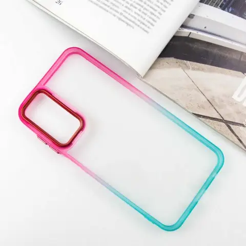 Чохол TPU+PC Fresh sip series для Samsung Galaxy A24 4G Бірюзовий / Рожевий