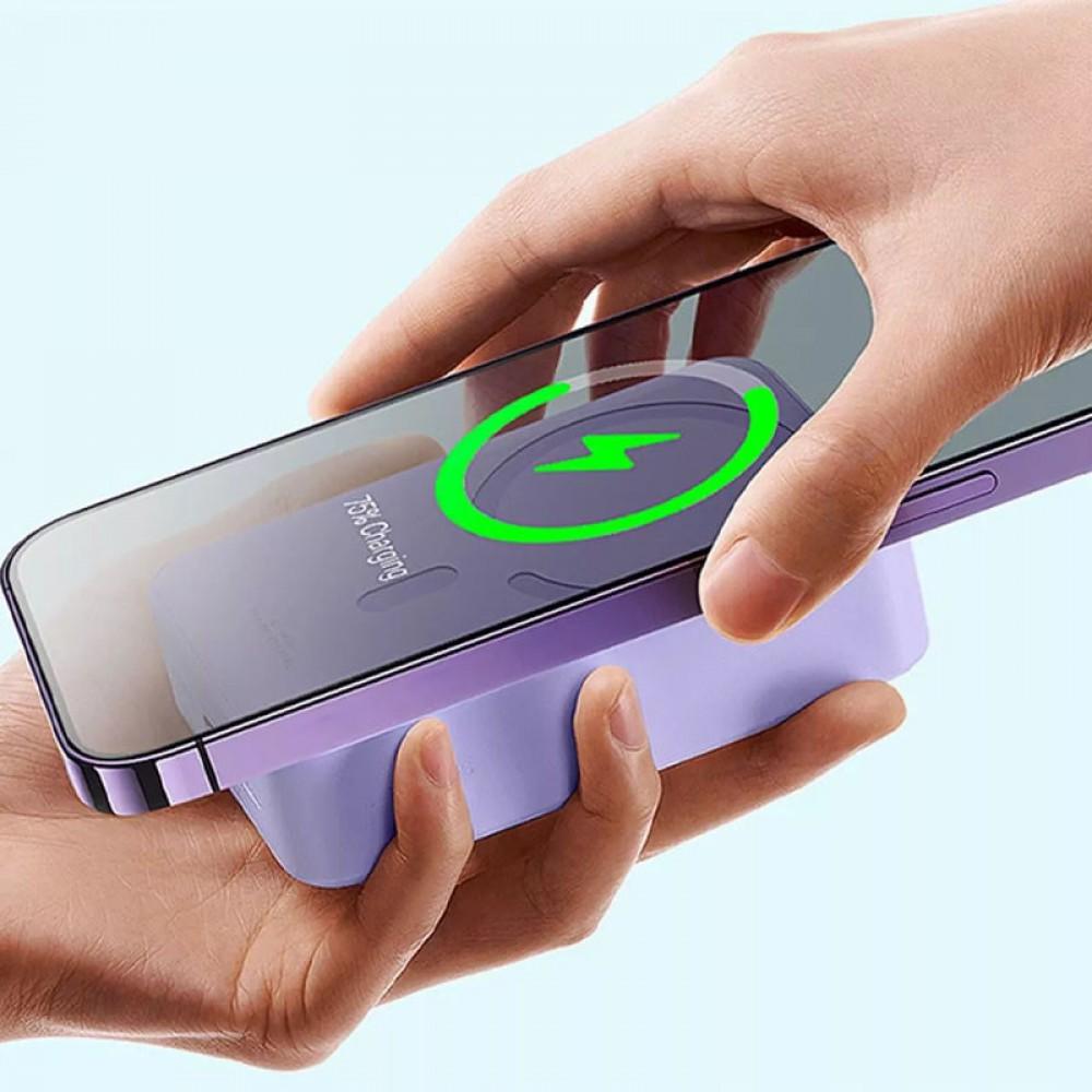 Портативний ЗП Power Bank Baseus Magnetic Mini OS 20W c БЗП 10000 mAh (PPCX110105) Purple