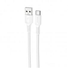 Дата кабель Borofone BX116 Certain USB to Type-C 3A (1m) White