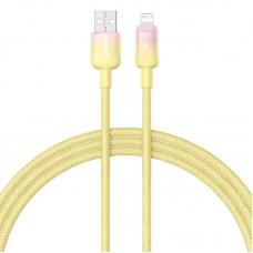 Дата кабель Baseus Discolor Series Fast Charging USB to Lightning 2.4A (1m) (P10374900) Custard Yellow