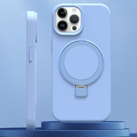 Чохол Silicone Case Full Protective NO LOGO with Ring для Apple iPhone 13 Pro (6.1") Blue