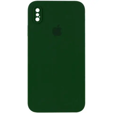 Чохол Silicone Case Square Full Camera Protective (AA) для Apple iPhone XS Max (6.5") Зелений / Army green
