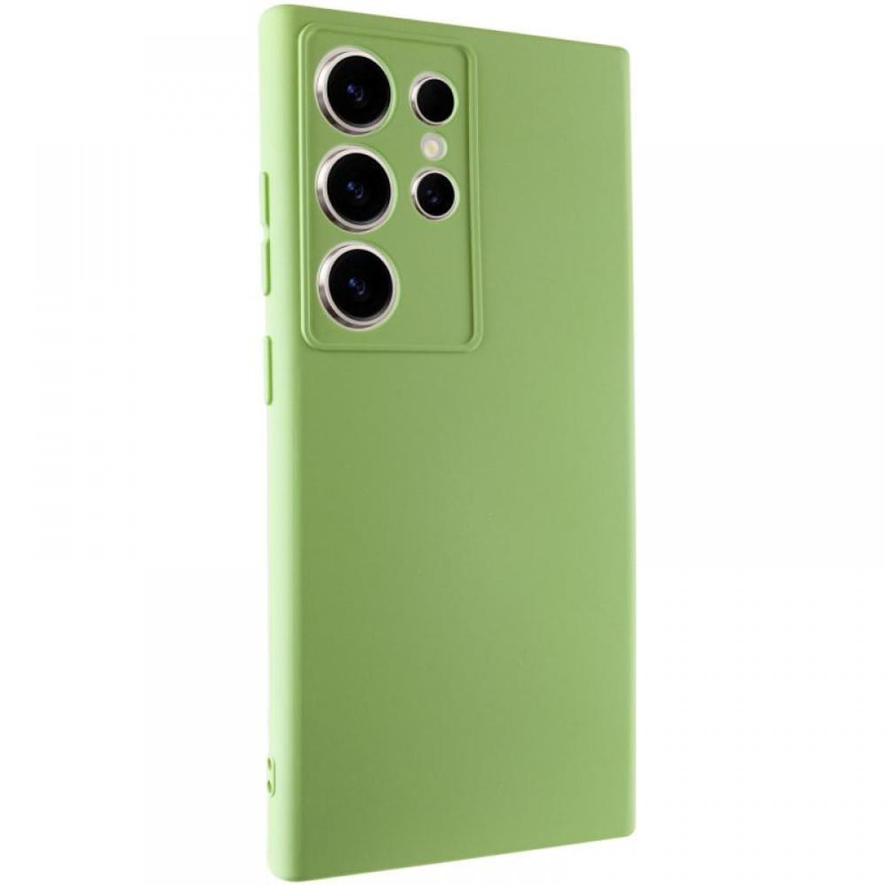 Чохол TPU GETMAN Liquid Silk Full Camera для Samsung Galaxy S24 Ultra Зелений / Pistachio