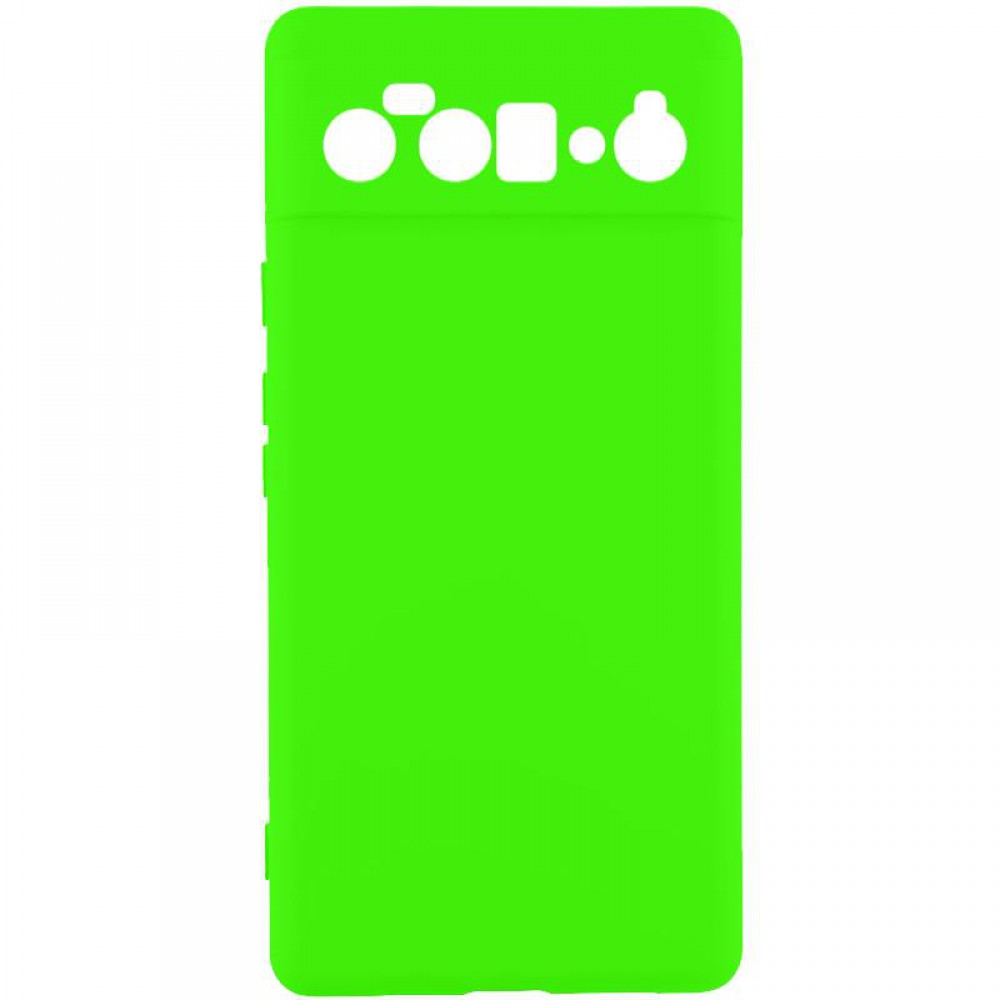Чохол TPU GETMAN Liquid Silk Full Camera для Google Pixel 6 Pro Салатовий / Neon Green