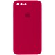 Чохол Silicone Case Square Full Camera Protective (AA) для Apple iPhone 7 plus/8 plus (5.5") Червоний / Rose Red