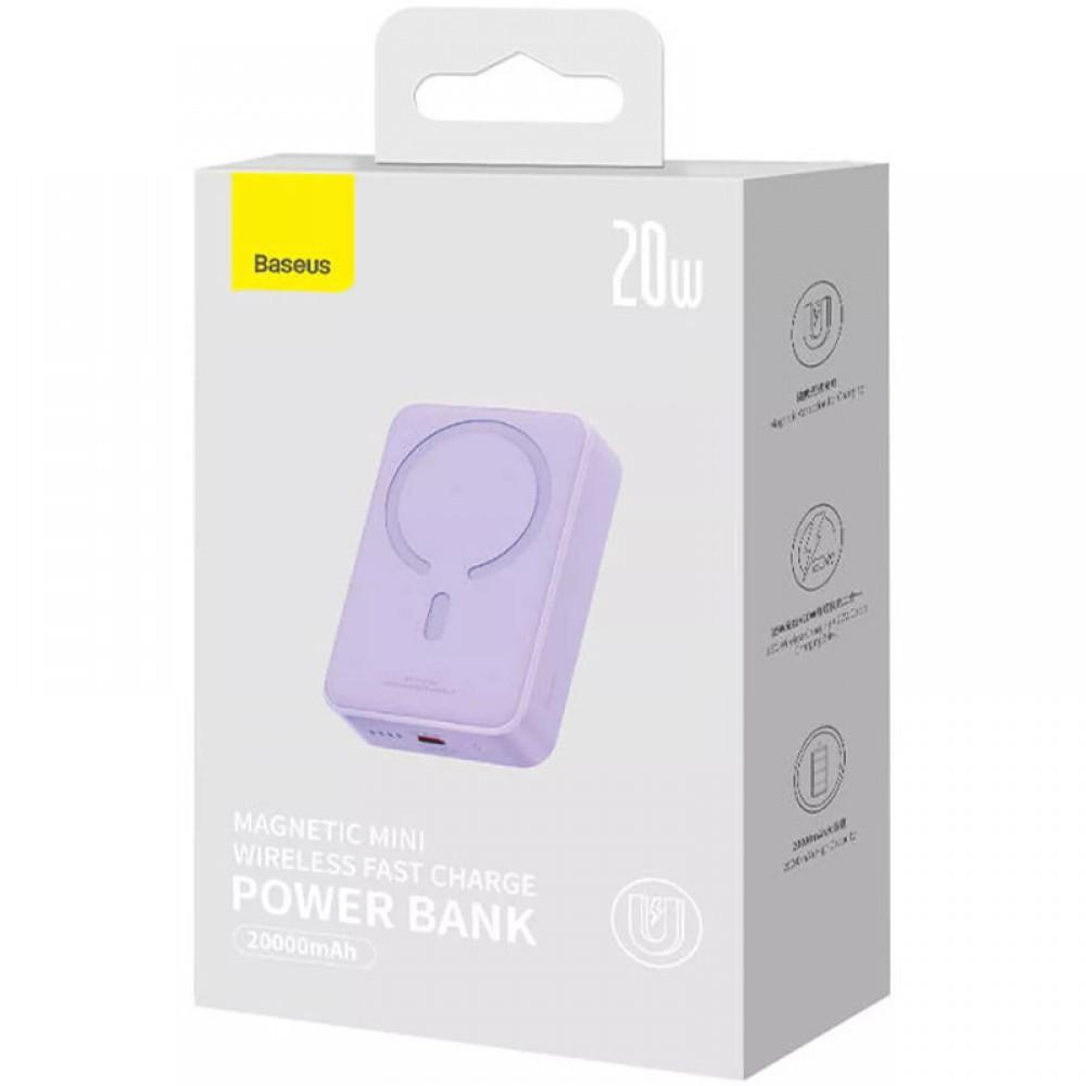 Портативний ЗП Power Bank Baseus Magnetic Mini OS 20W c БЗП 10000 mAh (PPCX110105) Purple