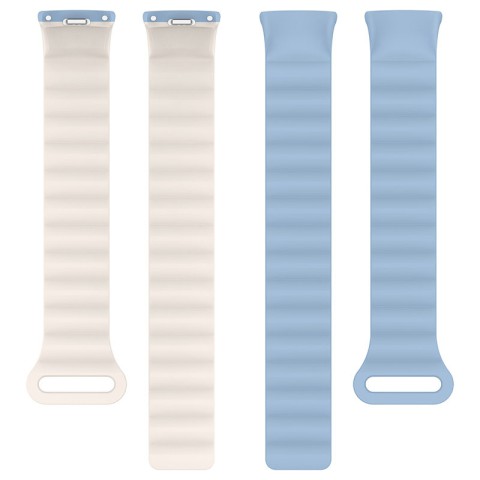 Ремінець Dual-color Magnetic для Xiaomi Mi Band 9/8/10 Lilac Blue / White