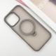 TPU+PC чохол Metal Buttons with MagSafe Colorful HQ Ring для Apple iPhone 15 (6.1") Grey