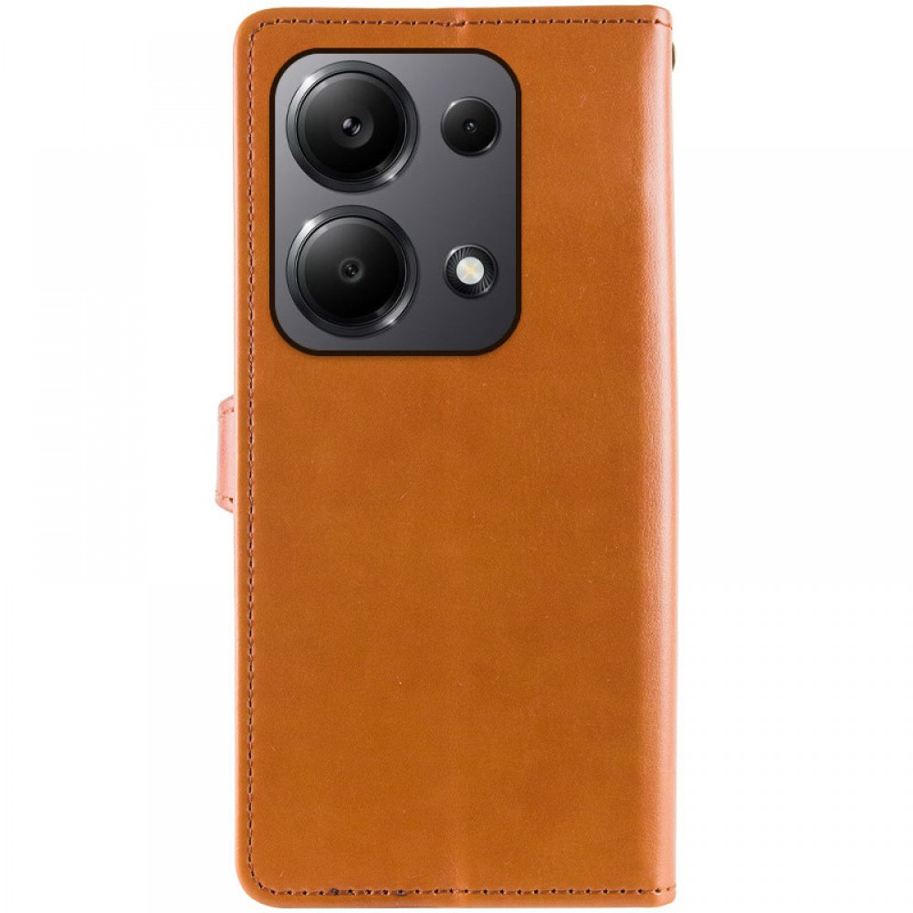 Шкіряний чохол-книжка GETMAN Gallant (PU) для Xiaomi Poco X6 / Note 13 Pro 5G Коричневий