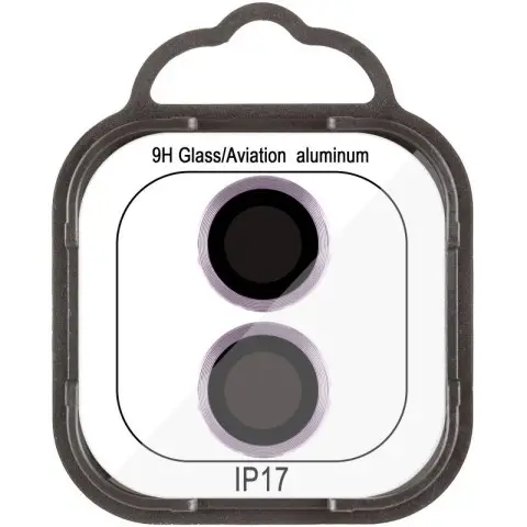 Захисне скло Metal Classic на камеру (у упак.) для Apple iPhone 17 (6.3") Фіолетовий / Light Purple