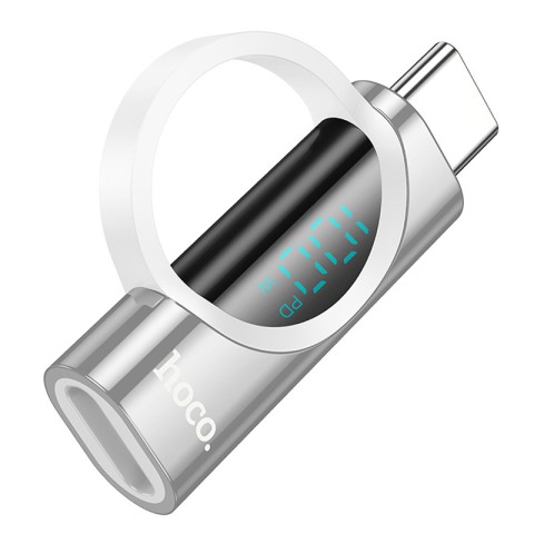 Перехідник Hoco UA32 Type-C male to Type-C female display adapter Silver