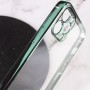Прозорий силіконовий чохол глянцева окантовка Full Camera для Apple iPhone 13 Pro (6.1") Зелений