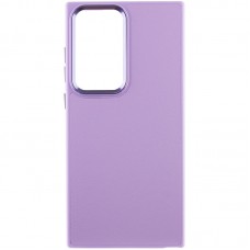 Шкіряний чохол Bonbon Leather Metal Style для Samsung Galaxy S22 Ultra Бузковий / Dasheen