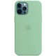 Чохол Silicone case (AAA) with Magsafe для Apple iPhone 12 Pro Max (6.7") Зелений / Pistachio