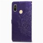 Шкіряний чохол (книжка) Art Case з візитницею для Xiaomi Redmi Note 6 Pro Фіолетовий