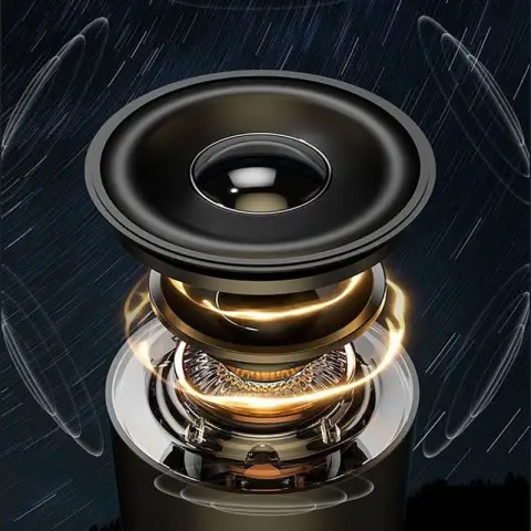 Кемпінговий ліхтар акумуляторний QD08 2in1 + Bluetooth колонка Biege