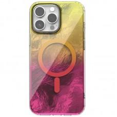 Чохол TPU Shiny Mountain (MagFit) для Apple iPhone 15 Pro Max (6.7") Yellow / Pink