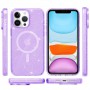 Чохол TPU Galaxy Sparkle (MagFit) для Apple iPhone 13 Pro Max (6.7") Purple+Glitter