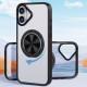 TPU+PC чохол Metal Ring with MagSafe для Apple iPhone 16 (6.1") Чорний
