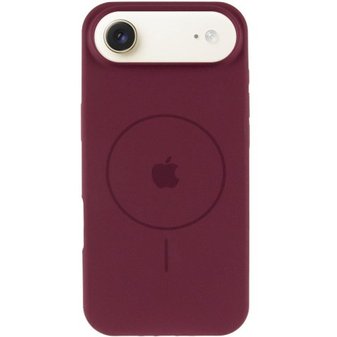Чохол Silicone Case Full Protective (AA) V2 with MagSafe для Apple iPhone 17 Air (6.5") Бордовий / Plum