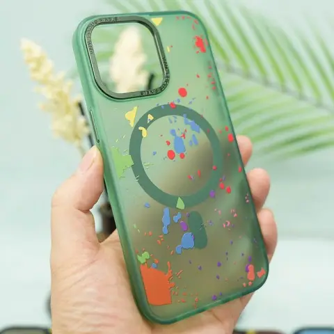 Чохол TPU+PC Flush with MagSafe для Apple iPhone 13 Pro (6.1") Dark green