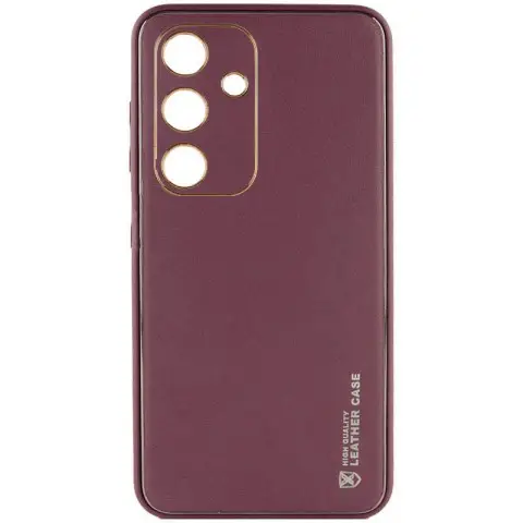 Шкіряний чохол Xshield для Samsung Galaxy S24+ Бордовий / Plum Red