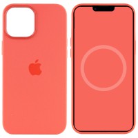 Чохол Silicone case (AAA) with Magsafe and Animation для Apple iPhone 12 Pro Max (6.7") Помаранчевий / Pink citrus