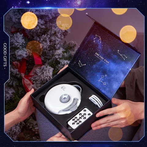 Проектор-нічник Galaxy E18 with Bluetooth and Remote Control + 4 discs 1800 mAh White