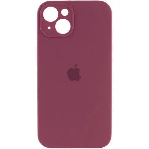 Чохол Silicone Case Full Camera Protective (AA) для Apple iPhone 15 (6.1") Бордовий / Plum
