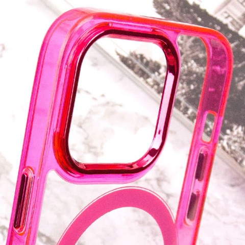 Чохол TPU Iris with MagSafe для Apple iPhone 13 Pro (6.1") Малиновий