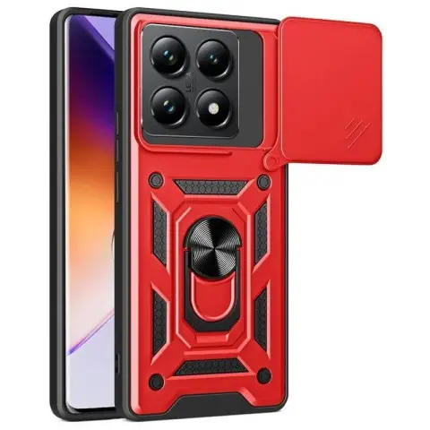 Чохол Ummi Camshield Serge Ring для Xiaomi 14T Pro Червоний / Red