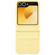 Шкіряний чохол Leather Case (AAA) для Samsung Galaxy Z Flip6 Yellow