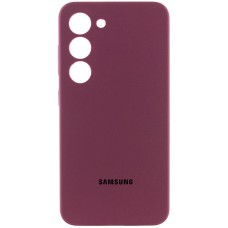 Чохол Silicone Cover Lakshmi Full Camera (AAA) with Logo для Samsung Galaxy A34 5G Бордовий / Plum
