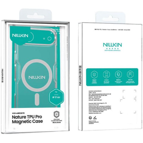 TPU чохол Nillkin Nature Pro Magnetic для Apple iPhone 17 Air (6.5") Безбарвний (прозорий)