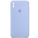 Чохол Silicone Case Square Full Camera Protective (AA) для Apple iPhone X / XS (5.8") Блакитний / Lilac Blue