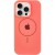 Чохол Silicone Case Full Protective (AA) with MagSafe для Apple iPhone 15 Pro (6.1") Кавуновий / Watermelon red