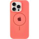 Чохол Silicone Case Full Protective (AA) with MagSafe для Apple iPhone 15 Pro (6.1") Кавуновий / Watermelon red