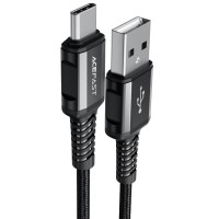Дата кабель Acefast C1-04 USB to Type-C 3A (1.2m) Black
