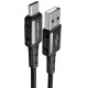 Дата кабель Acefast C1-04 USB to Type-C 3A (1.2m) Black