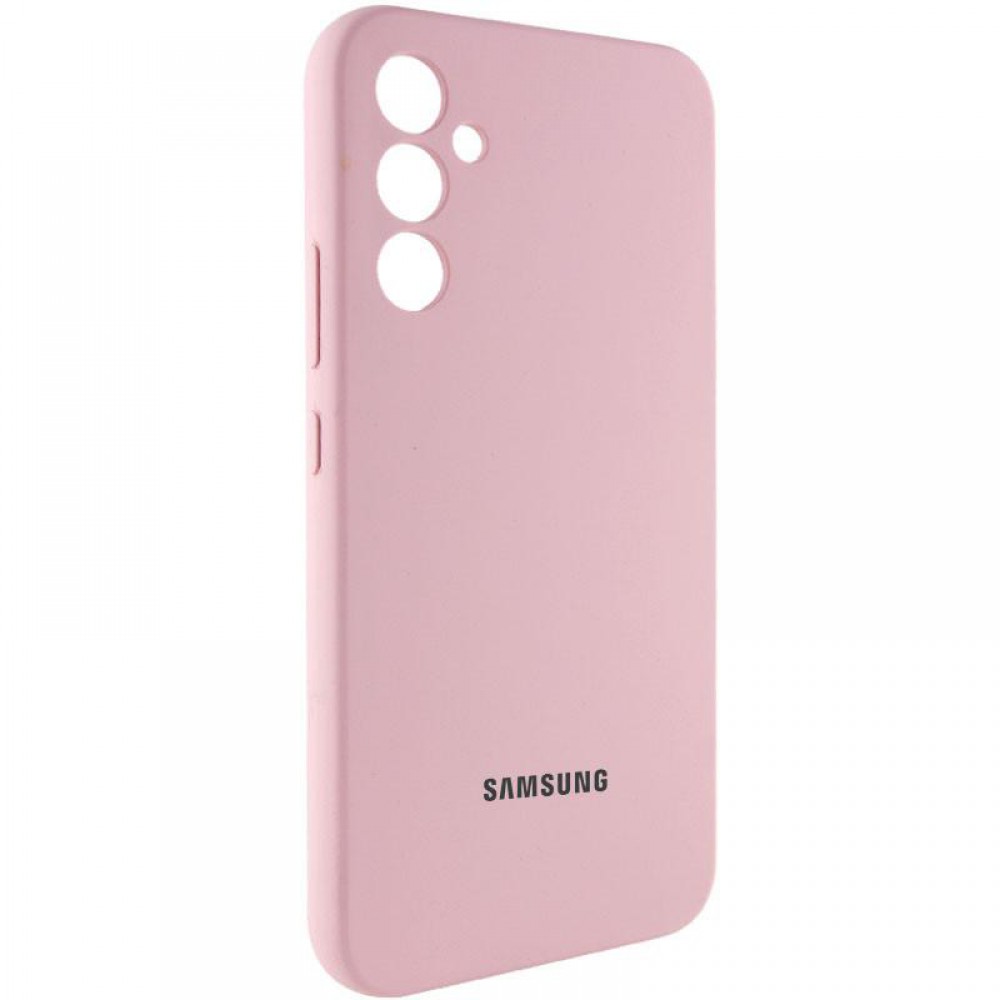 Чохол Silicone Cover Lakshmi Full Camera (AAA) with Logo для Samsung Galaxy A56 Рожевий / Pink Sand