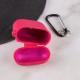Силіконовий футляр з мікрофіброю для навушників Airpods 1/2 Червоний / Rose Red