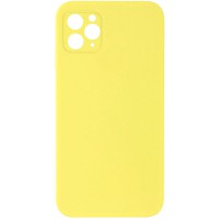 Чохол Silicone Case Square Full Camera Protective (AA) NOLOGO для Apple iPhone 11 Pro Max (6.5") Жовтий / Yellow