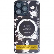 TPU+PC чохол Secret Garden with MagSafe для Apple iPhone 16 (6.1") Black