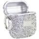 TPU чохол Bling World Rock Diamond для навушників AirPods 1/2 Срібний