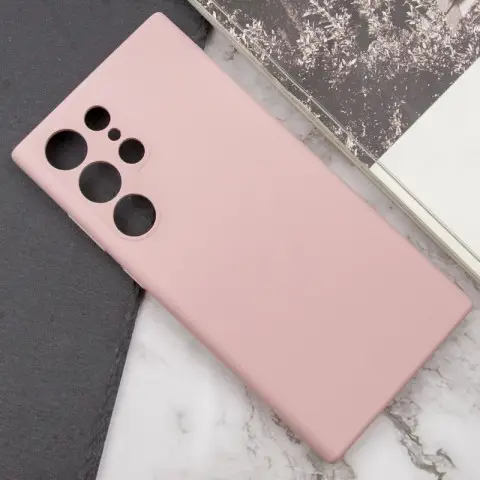 Чохол Silicone Cover Lakshmi Full Camera (AAA) для Samsung Galaxy S23 Ultra Рожевий / Pink Sand