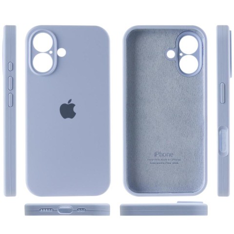 Чохол Silicone Case Full Camera Protective (AA) для Apple iPhone 16 Plus (6.7") Блакитний / Lilac Blue