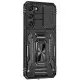 Ударостійкий чохол Camshield Army Ring для Samsung Galaxy S21+ Чорний / Black