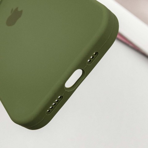 Чохол Silicone Case Full Protective (AA) для Apple iPhone 13 Pro (6.1") Зелений / Dark Olive