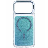 Чохол TPU+PC Jewel Sparkle with MagSafe для Apple iPhone 17 Pro Max (6.9") Aqua Blue